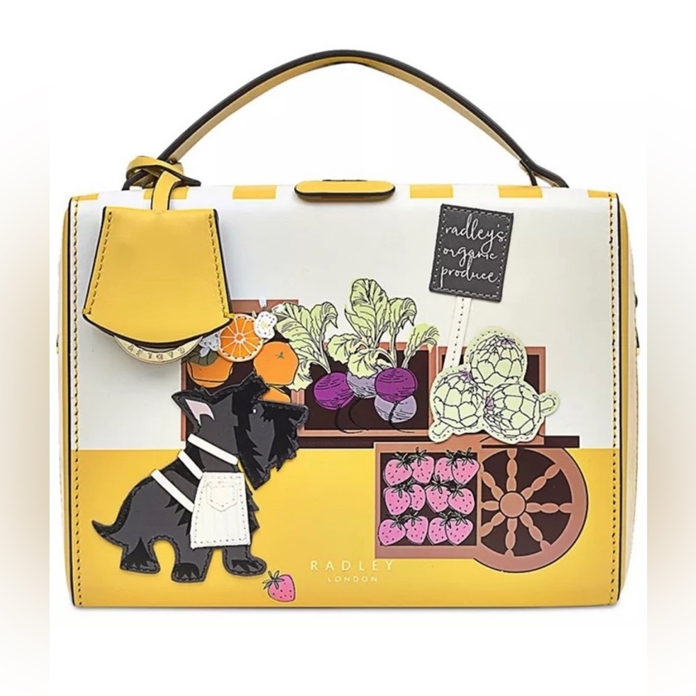 Radley London Lovely Jubbly Small Leather Grab Satchel Bag, NWT